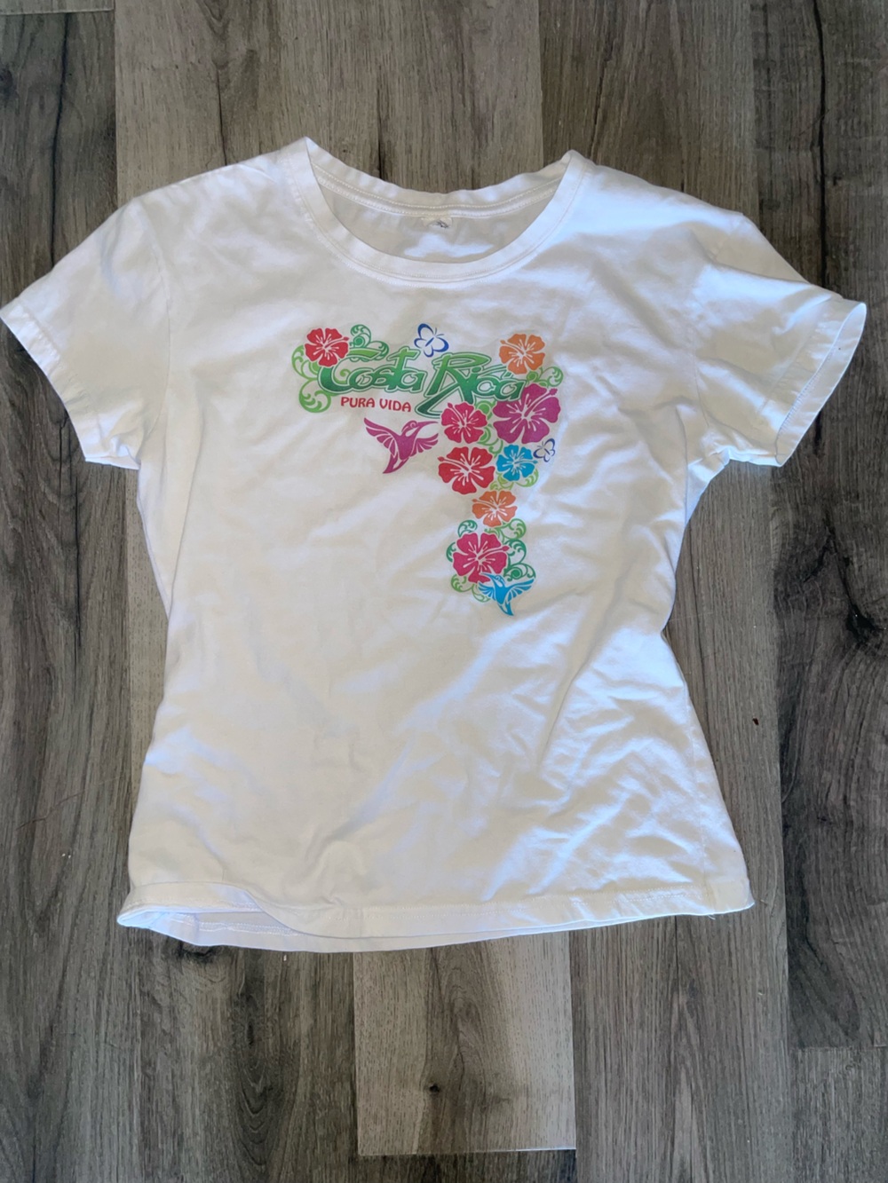 Pura Vida Floral Logo White T-Shirt